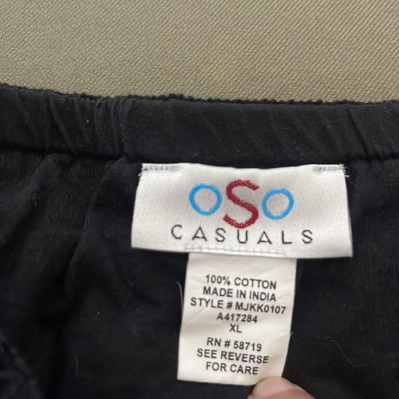 OSO Casuals Ruffled 💯 %cotton black color size XL” womens Skirt - Picture 10 of 14